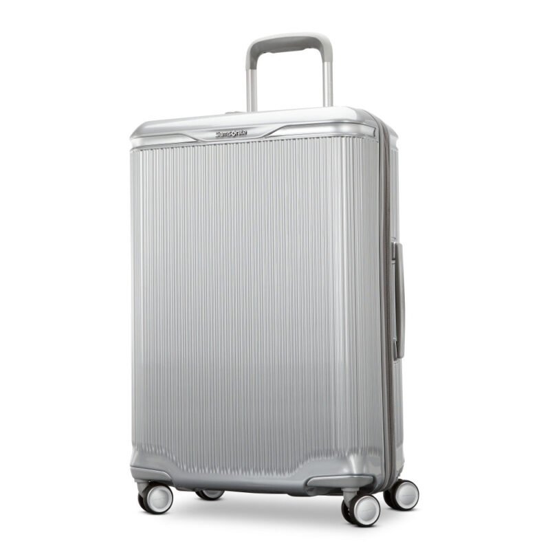 Samsonite Silhouette 18 Hardside Medium Expandable Spinner , Metallic Silver , 0479aad442bd9dd43278f3e2c11e4248c360436f